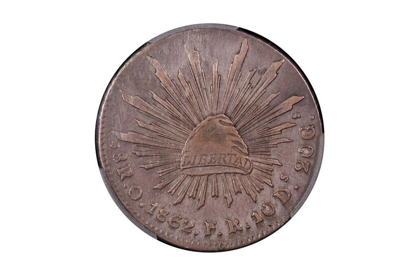 8 REALES OAXACA 1862/1 FR