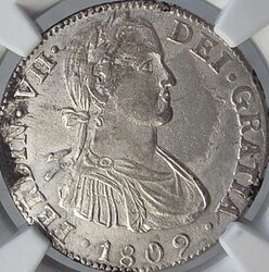 2 REALES FERDIN VII 1809/8 TH