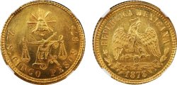 5 PESOS ZACATECAS (1878/7)