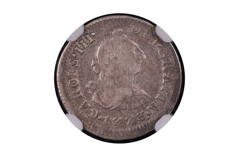 1/2 REAL CARLOS III 1773 (ERROR CAROLS) FM