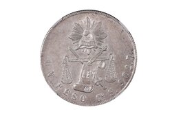 1 PESO GUANAJUATO 1872 S