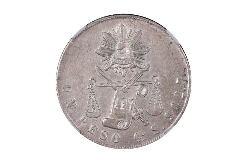 1 PESO GUANAJUATO 1872 S