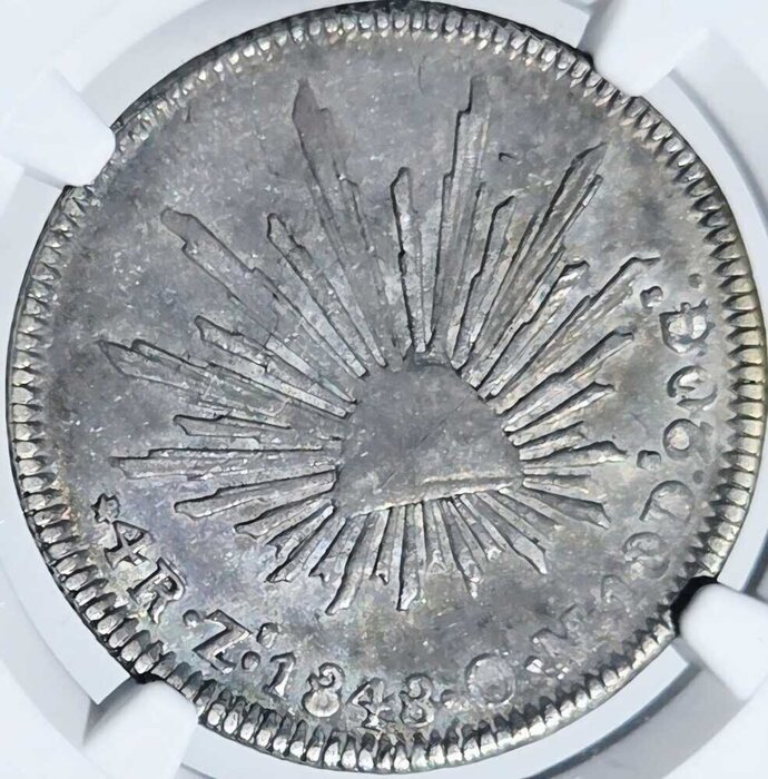 4 REALES ZACATECAS 1848 OM