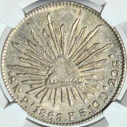 8 REALES POTOSÍ 1869 PS