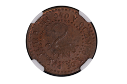 2 CENTAVOS DE TETELA DEL ORO Y OCAMPO PUEBLA 1915