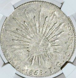 8 REALES GUADALAJARA 1858 JG