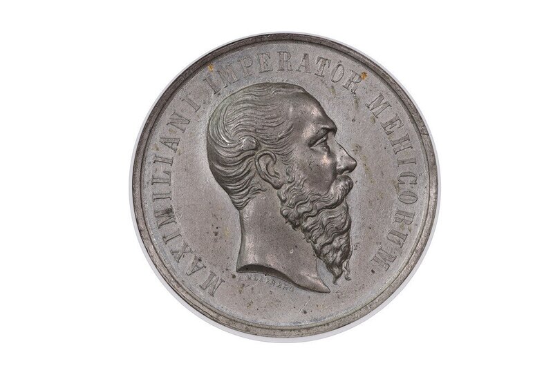 MEDALLA EN MEMORIA A MAXIMILIANO 1867 GROVE-139b