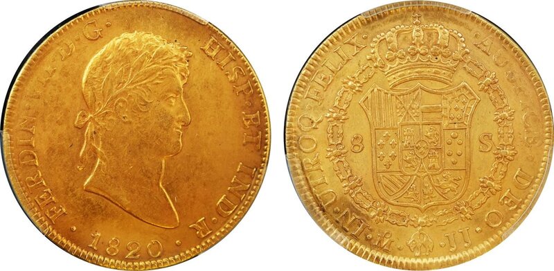 8 ESCUDOS FERNANDO VII (1820)