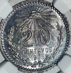 20 CENTAVOS MÉXICO 1905
