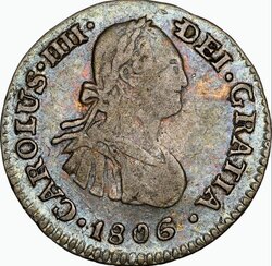 1/2 REAL CAROLUS IIII 1806/0 TH