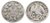 LOTE DE 2 PIEZAS DE 5 CENTAVOS (1864)