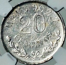 20 CENTAVOS MÉXICO 1900/800 M